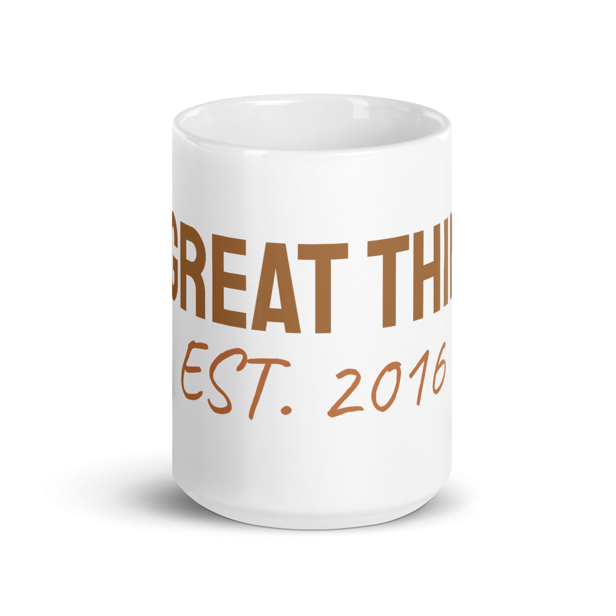 White glossy mug