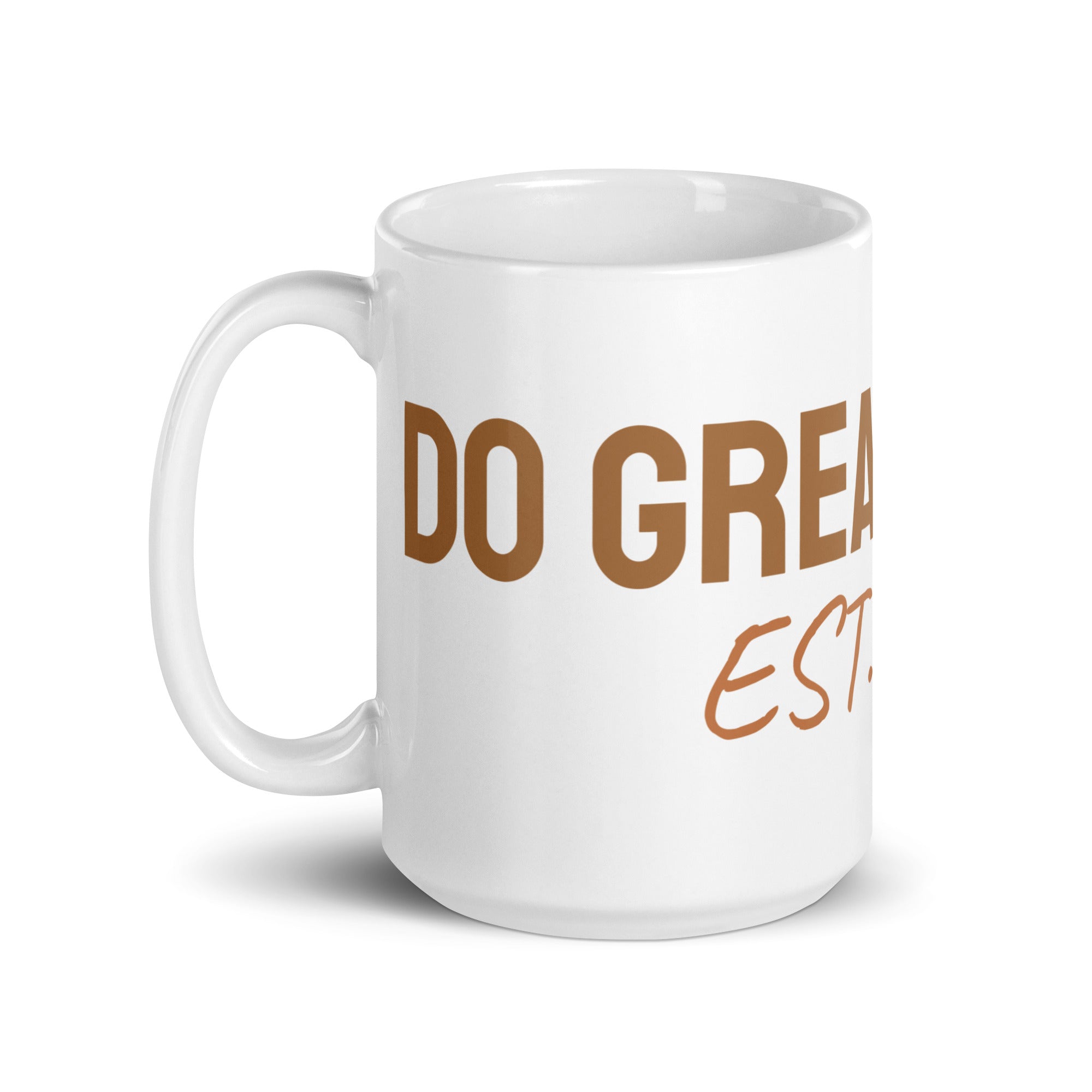 White glossy mug
