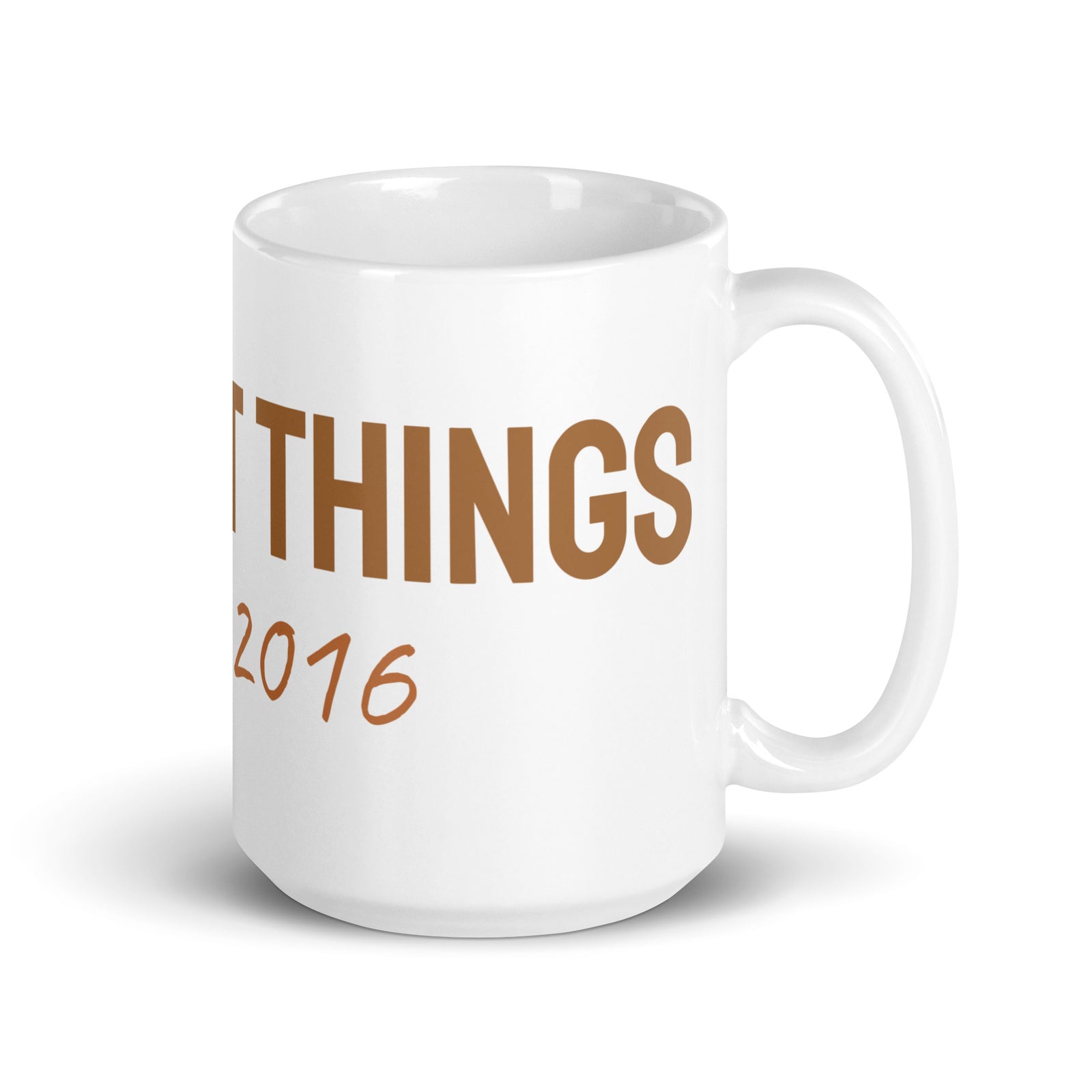 White glossy mug