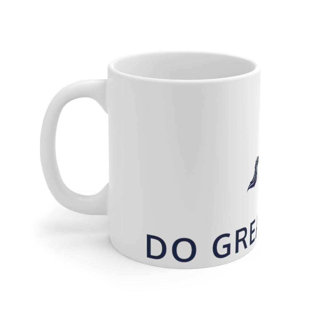 Do Great Things® Mustang Collection Ceramic Mug 11oz - Blue Horse / Letters
