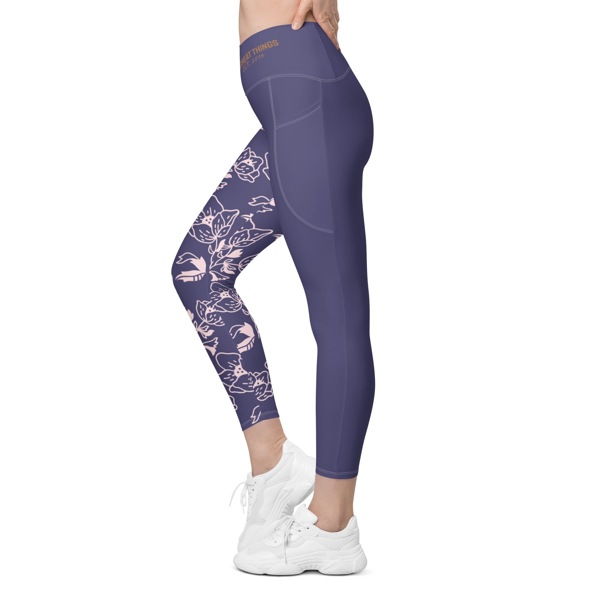 Oh Canada Crossover leggings with pockets – Munchkin Place Shop