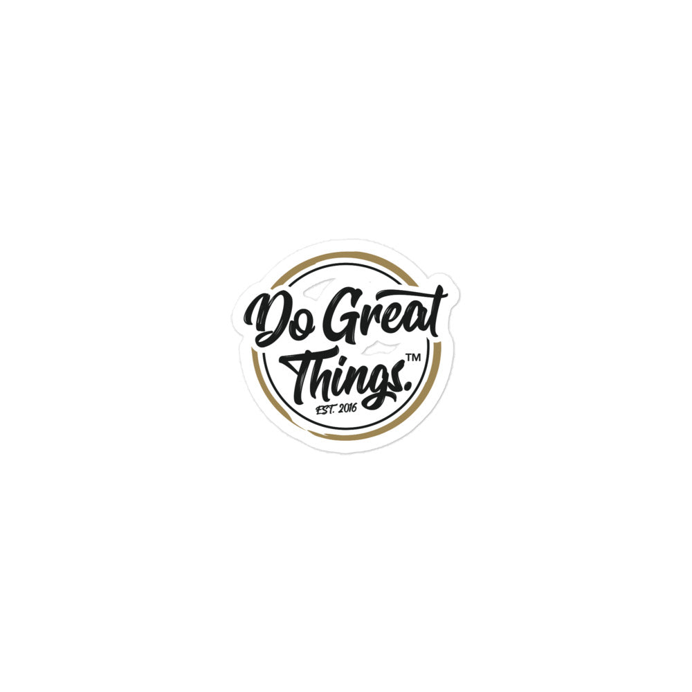 Do Great Things Circle Logo stickers - Bubble Free